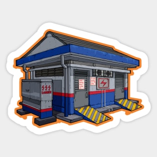 Stylize Building TNB Electrical substation Sticker